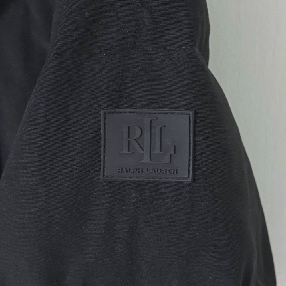 Lauren Ralph Lauren Black Down Parka Faux Fur Hooded Coat Womens Medium - Picture 3 of 7